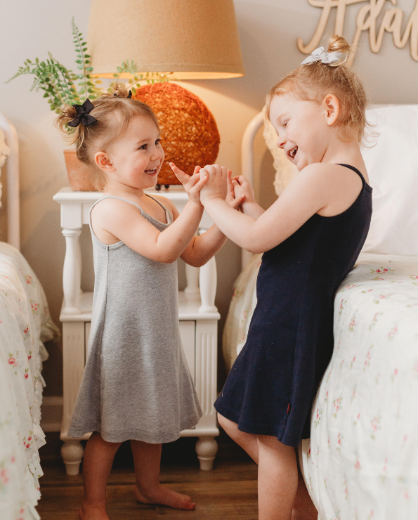 Girls Soft Cotton Camisole Dress | Yellow