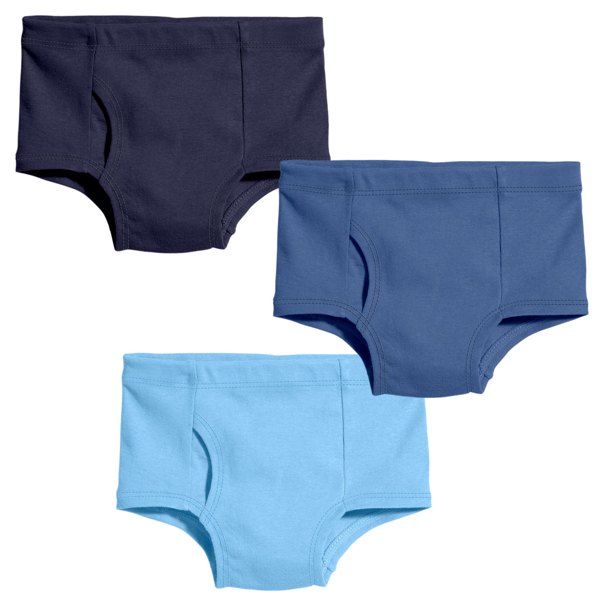 Boys Organic Cotton Brief - 3 Pack | Navy/Smurf/Bright Light Blue