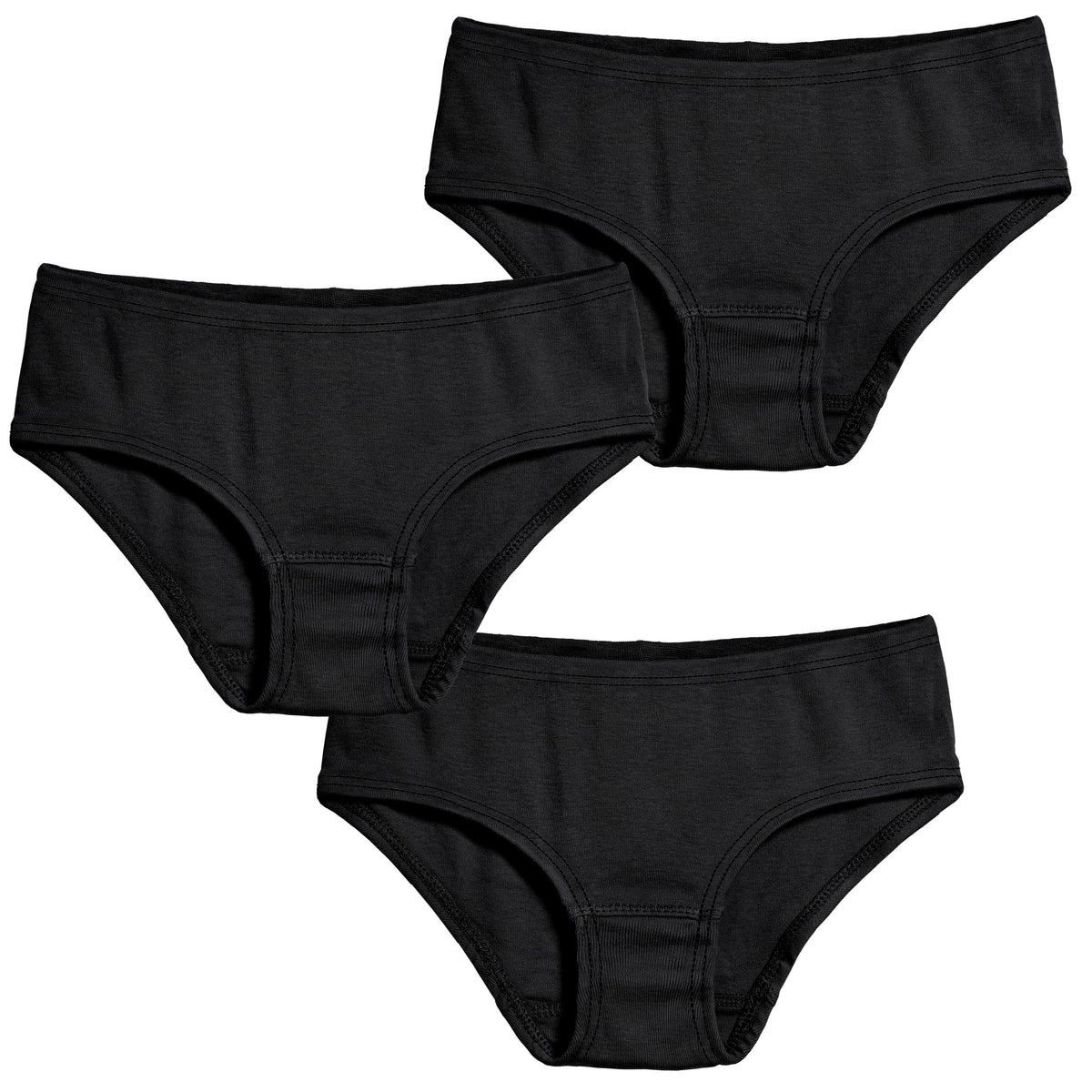 Girls Soft Cotton Brief 3-Pack | Favorite Black