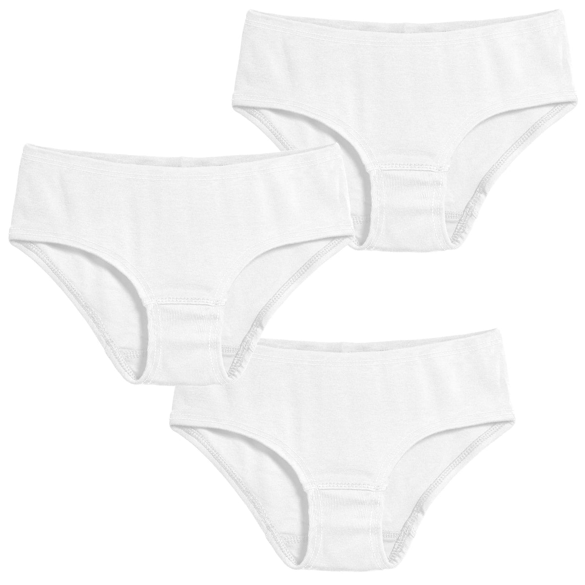 Girls Soft Cotton Brief 3-Pack |  Favorite White