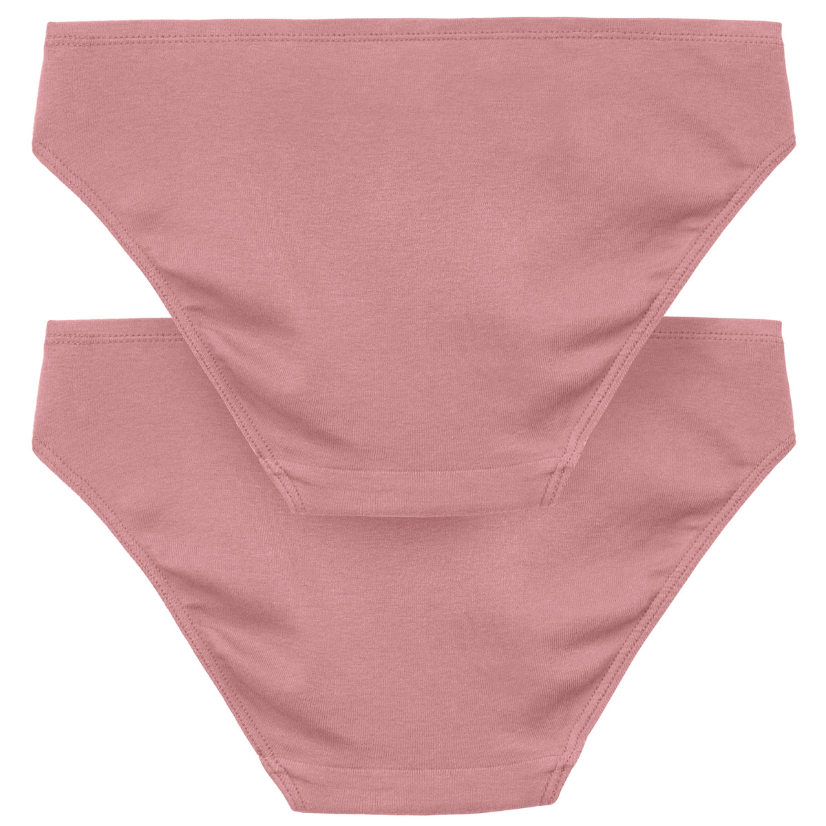 Women's Soft 100% Organic Cotton Bikini Underwear 2-Pack | Dusty Rose