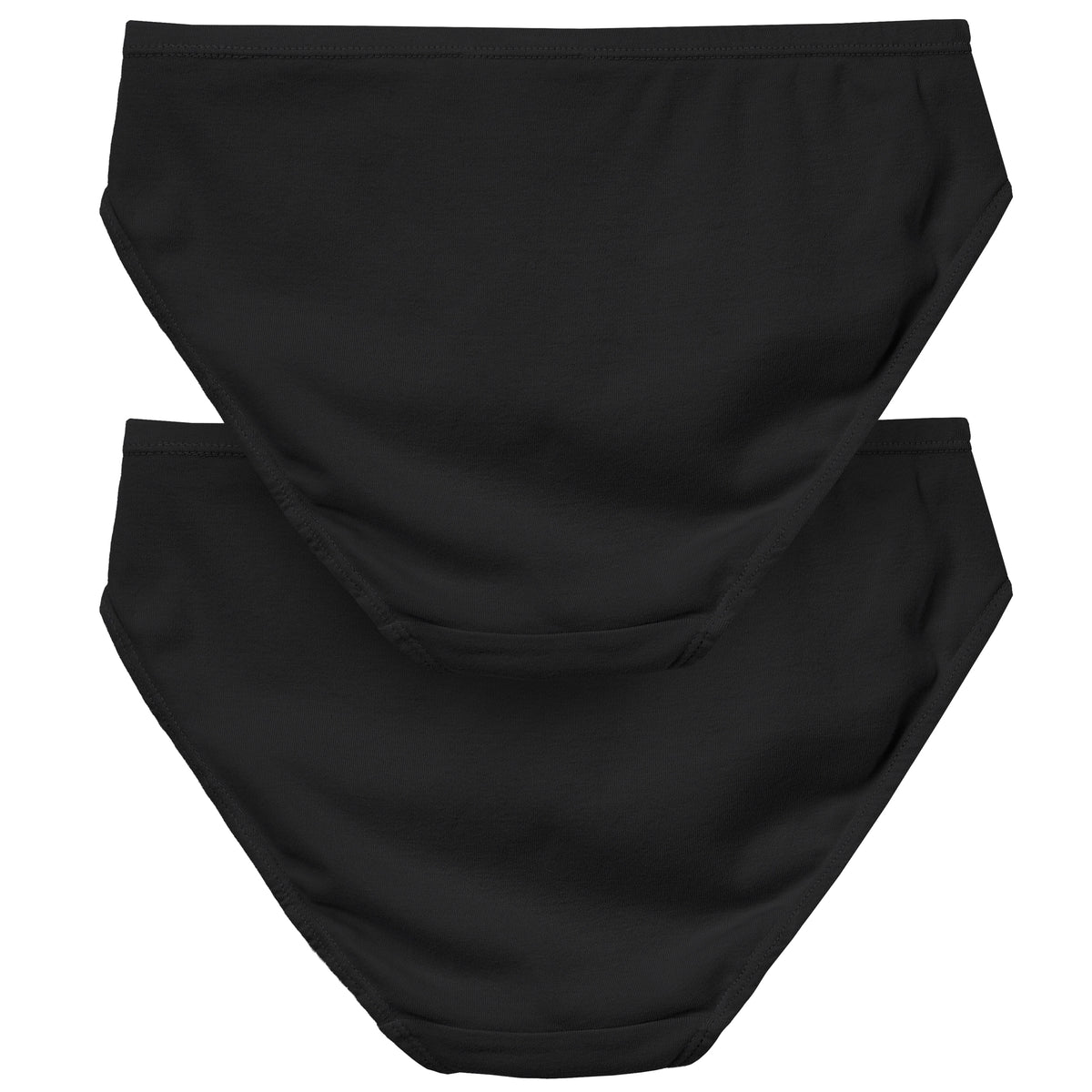 Women's Soft 100% Organic Cotton Brief Underwear 2-Pack | Black