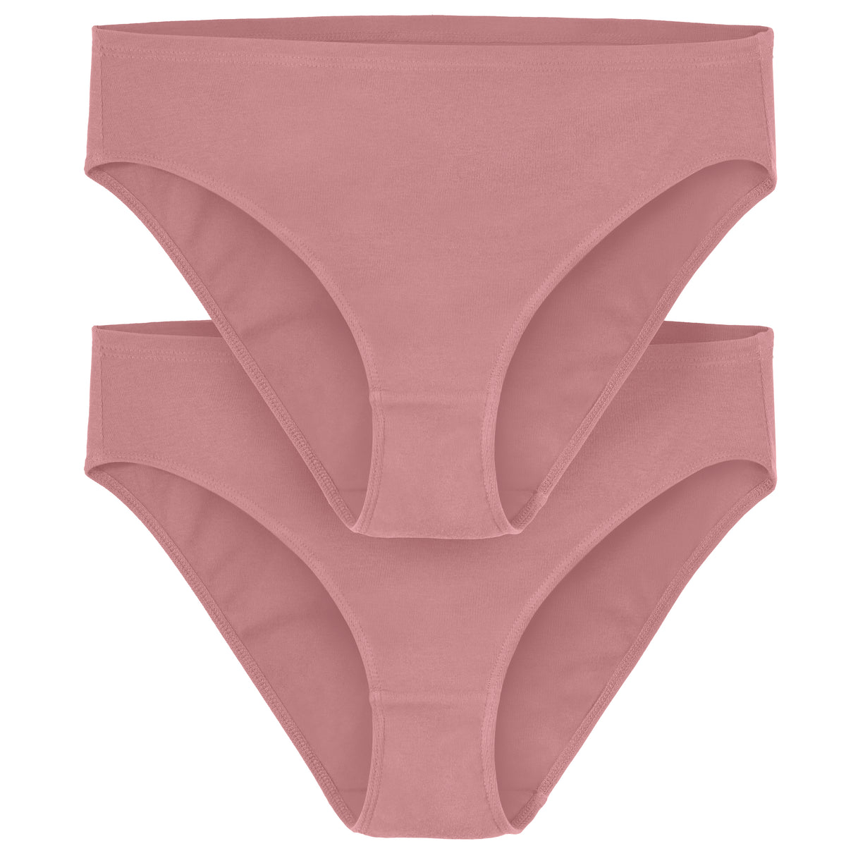 Women's Soft 100% Organic Cotton Brief Underwear 2-Pack | Dusty Rose