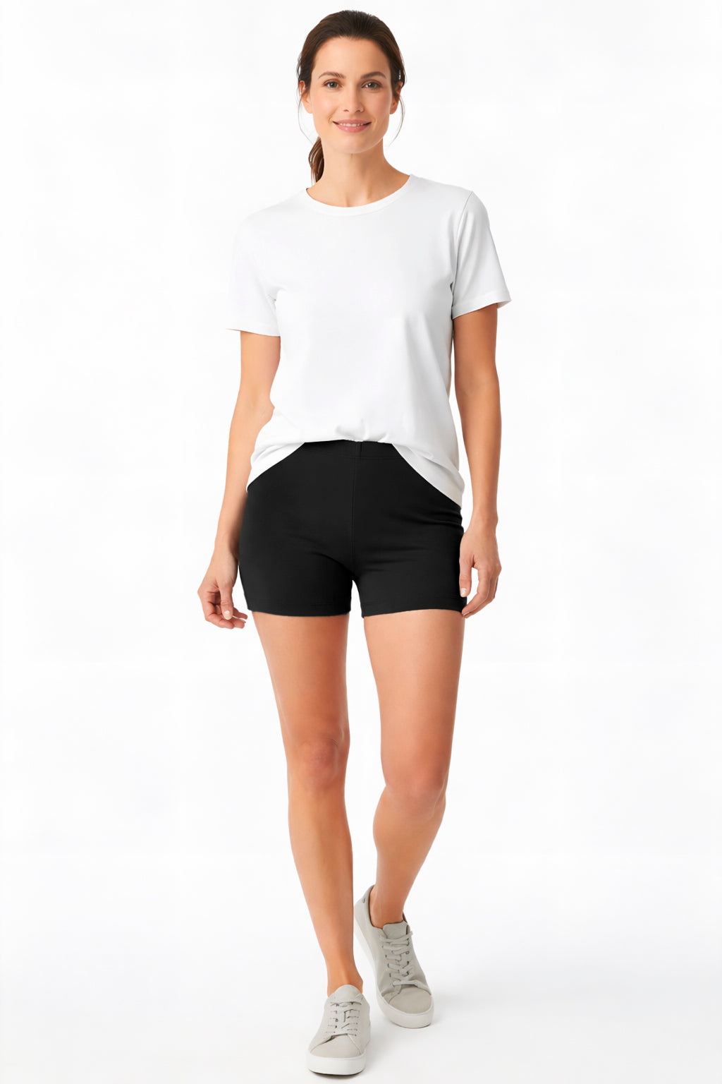 Women's Soft 100% Cotton Bike Short - 3" Inseam (Boy Short Style) | Black