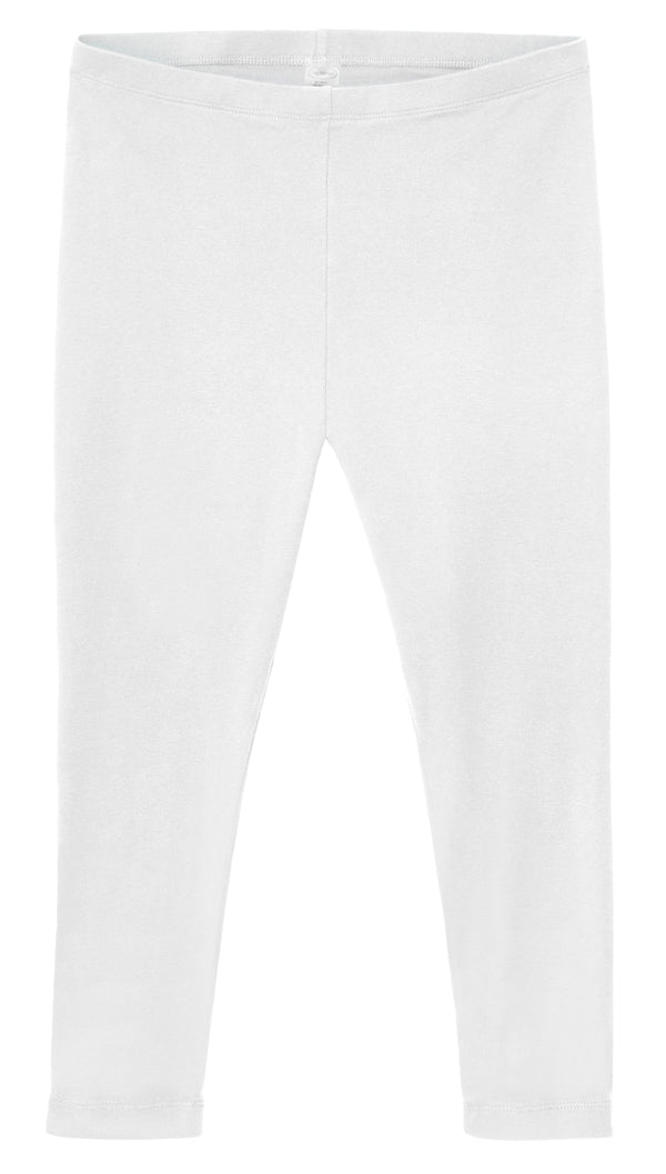 Women's 100 Cotton Soft Capri Leggings White City Threads USA