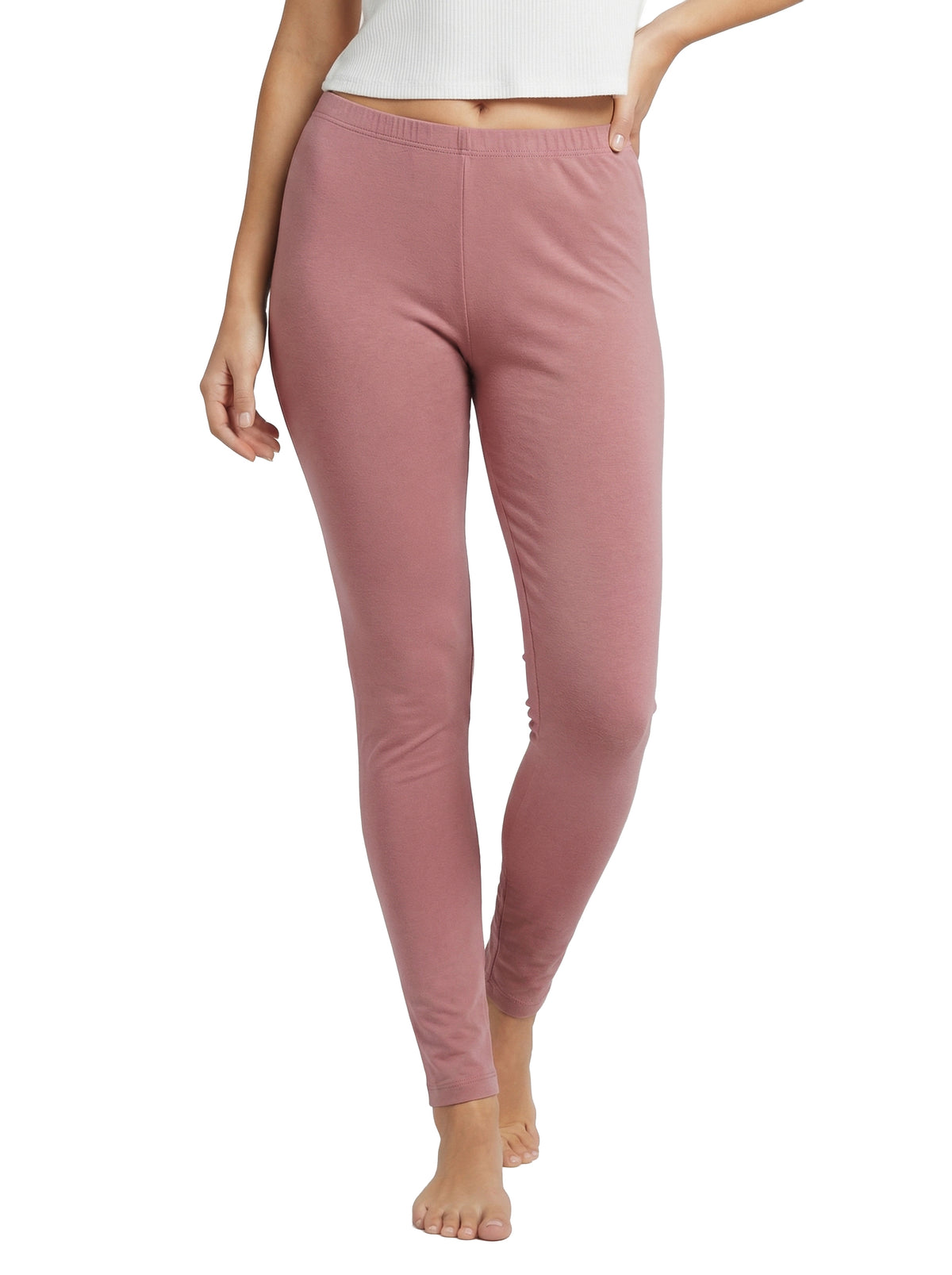 Women's Soft 100% Organic Cotton Leggings | Dusty Rose