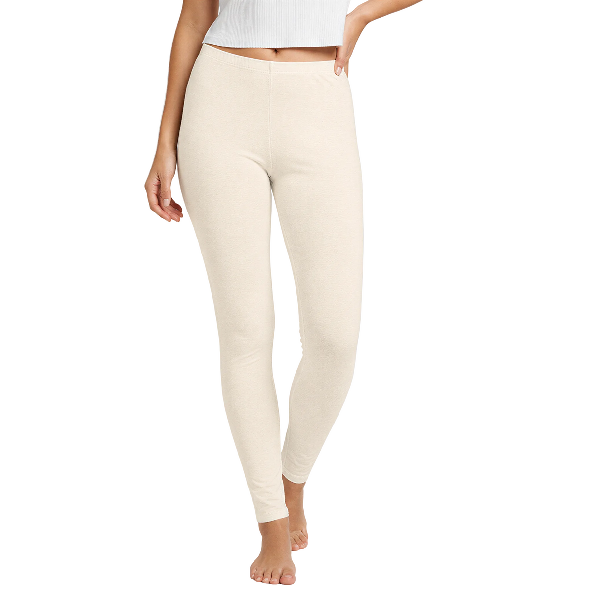 Women's Soft 100% Organic Cotton Leggings | Oatmeal