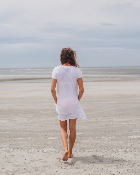 Women's Soft Supima Cotton Easy Cover-Up T-Shirt Pocket Dress | Road