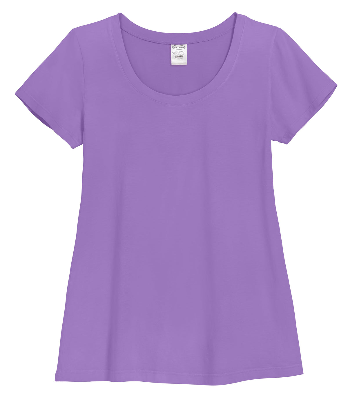 Women's Soft Supima Cotton Short Sleeve Everyday Comfy Crew Tee | Deep Purple