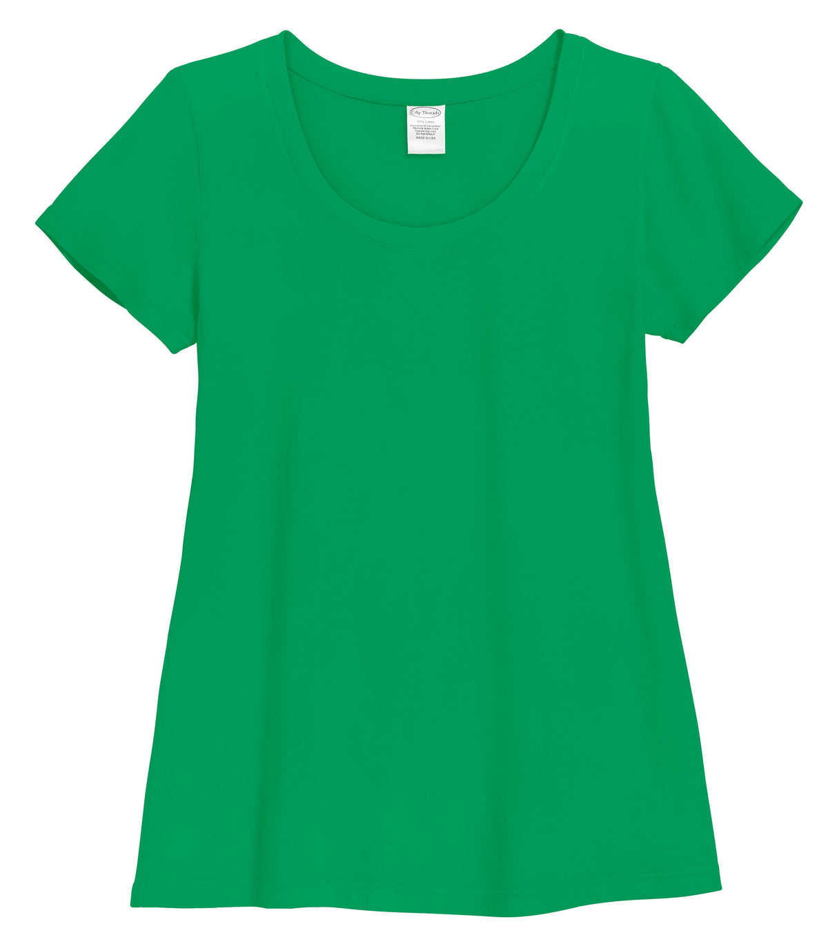 Women's Soft Supima Cotton Short Sleeve Everyday Comfy Crew Tee | Elf Green