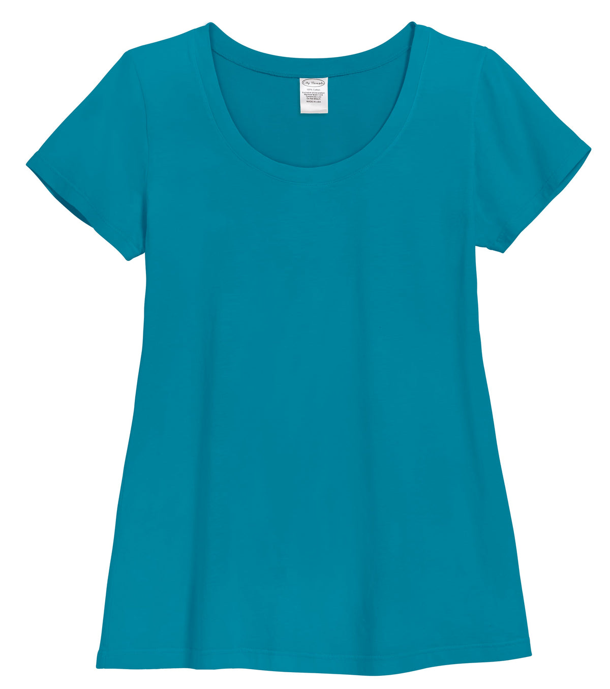 Women's Soft Supima Cotton Short Sleeve Everyday Comfy Crew Tee | Teal