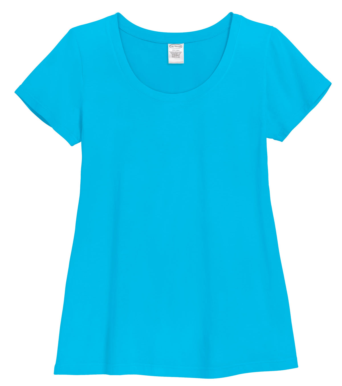 Women's Soft Supima Cotton Short Sleeve Everyday Comfy Crew Tee | Turquoise