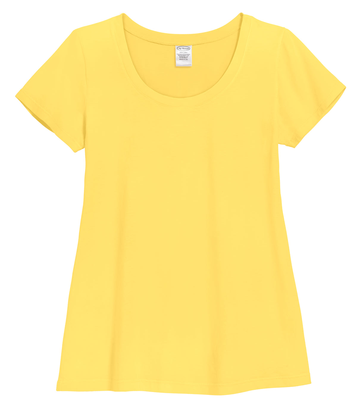 Women&#39;s Soft Supima Cotton Short Sleeve Everyday Comfy Crew Tee | Yellow