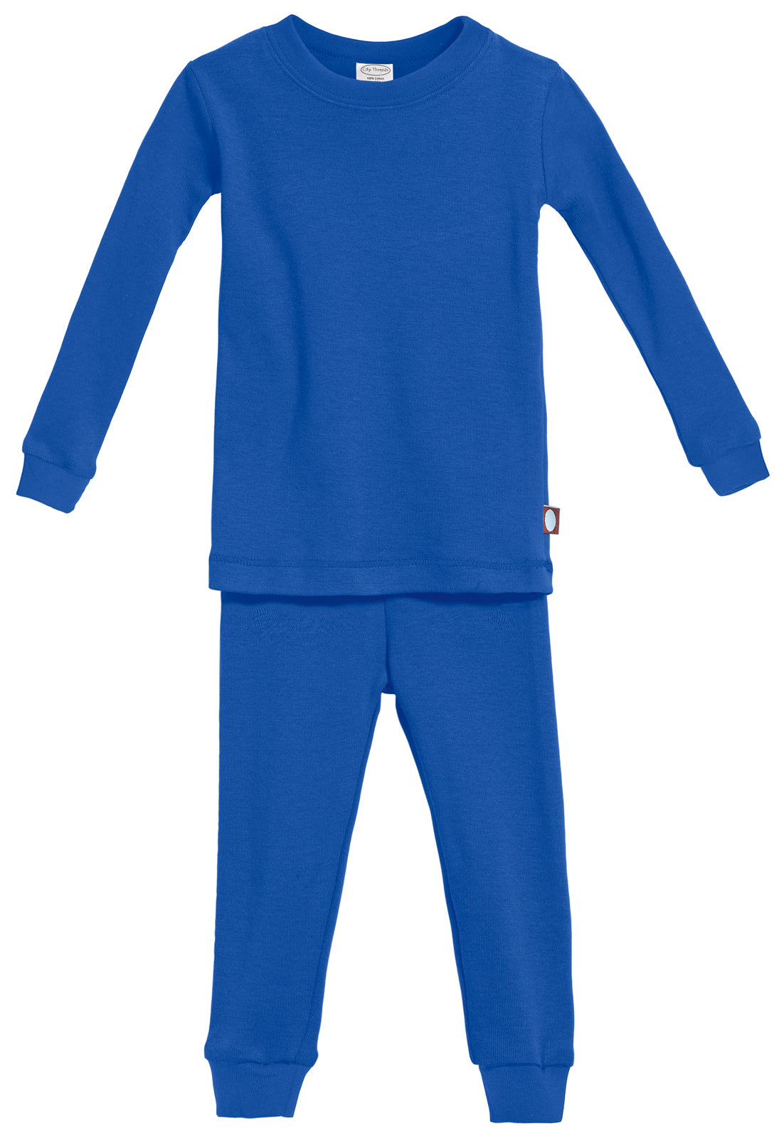 Boys and Girls Soft Organic Cotton Snug Fit Pajama Sets  | Crayon Blue