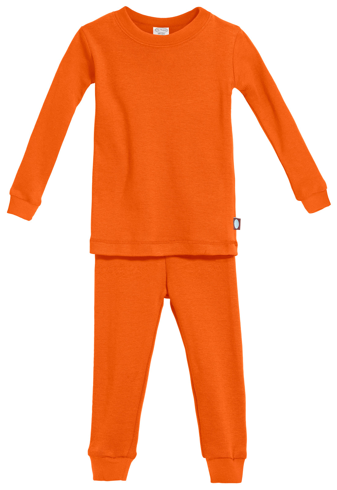 Kid&#39;s Organic Cotton Snug Fit Pajama Sets-Seconds| Damage - Orange