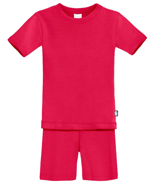 Boys and Girls Soft Organic Cotton Short Sleeve Snug Fit Pajama