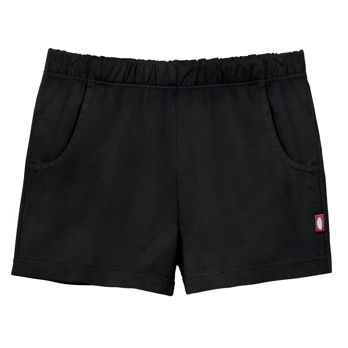 Girls Soft Cotton UPF 50+ Jersey Pocket Shorts | Black
