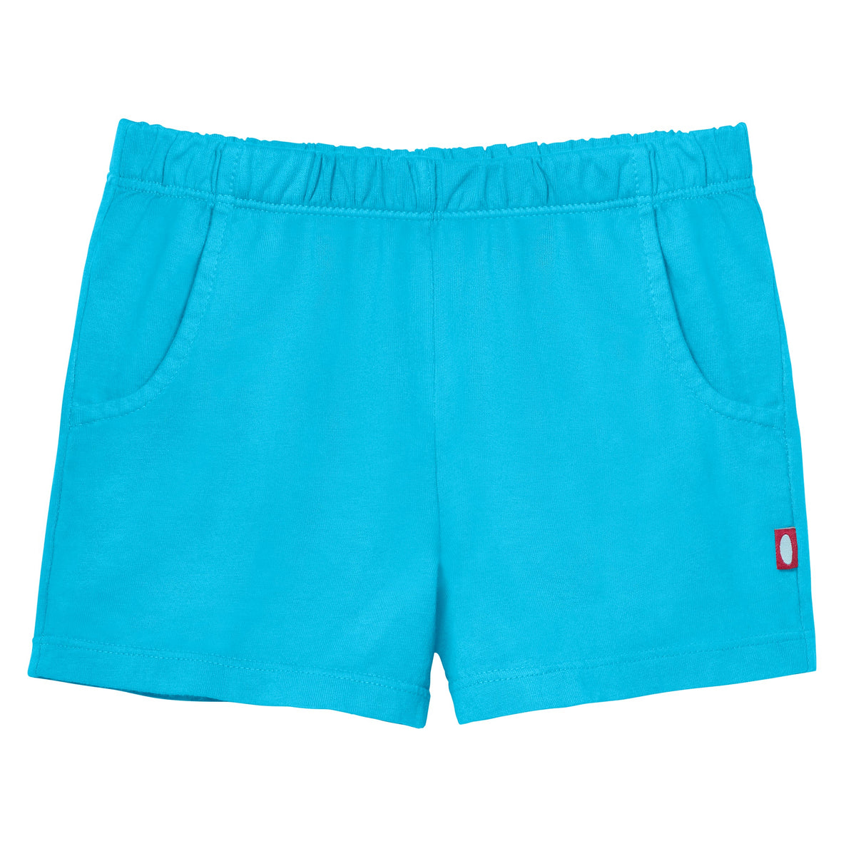 Girls Soft Cotton UPF 50+ Jersey Pocket Shorts | Turquoise