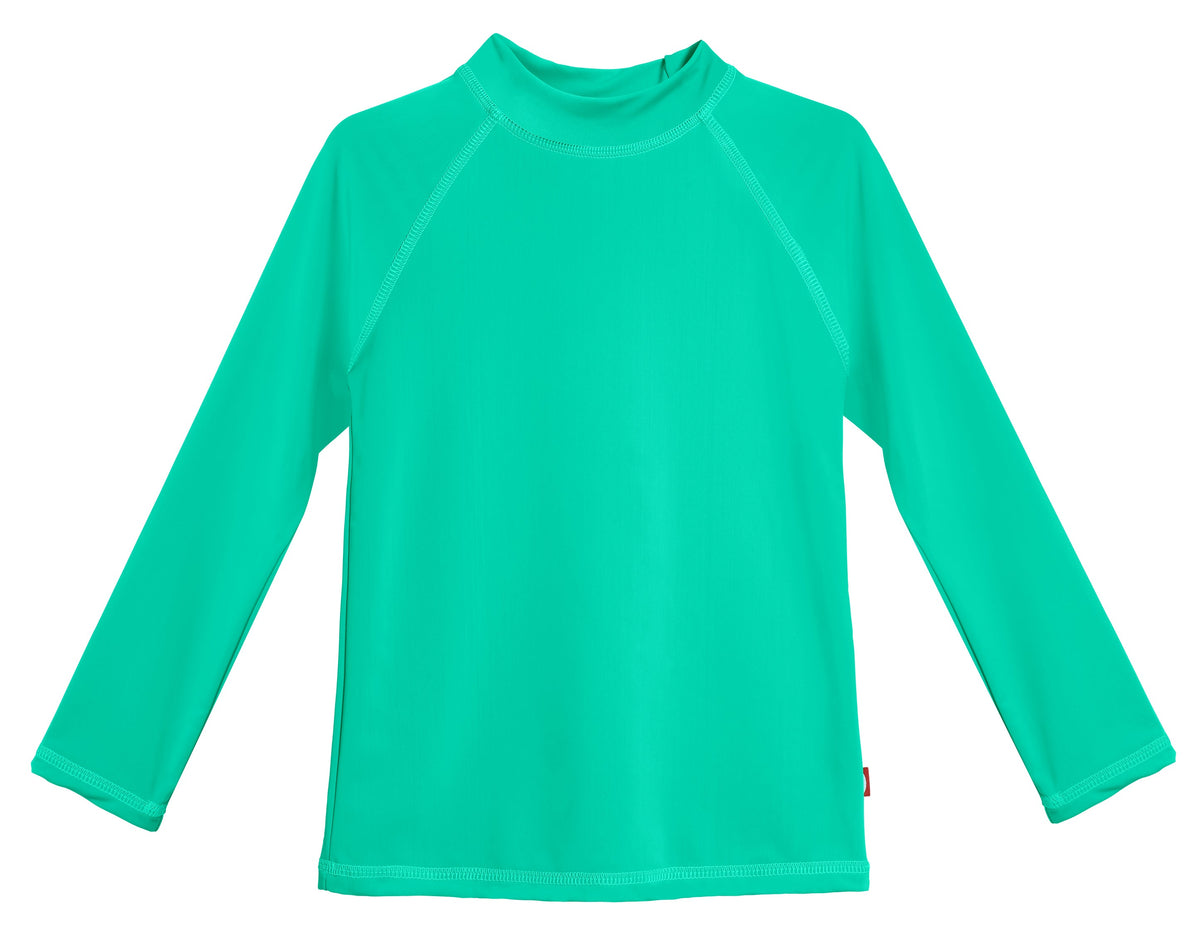Girls UPF 50+ Long Sleeve Rashguard | Aqua