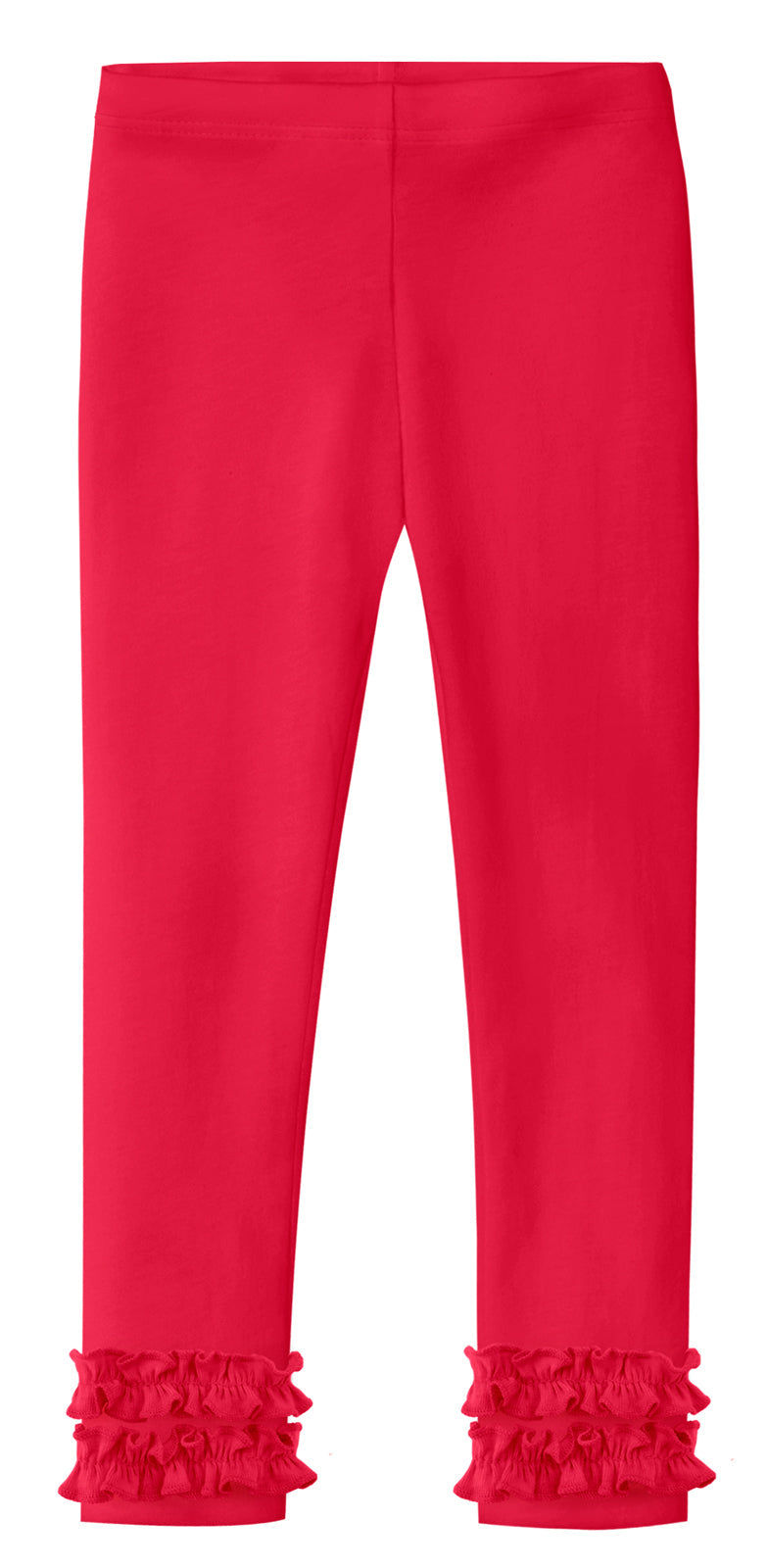 Girls Soft Cotton Ruffle Leggings | Candy Apple