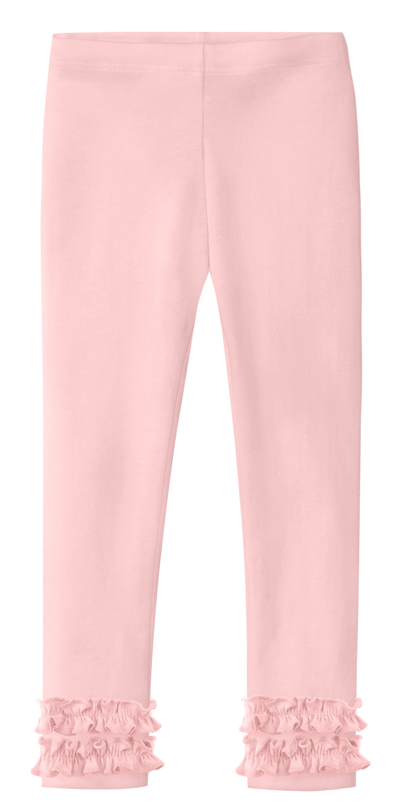 Girls Soft Cotton Ruffle Leggings | Pink