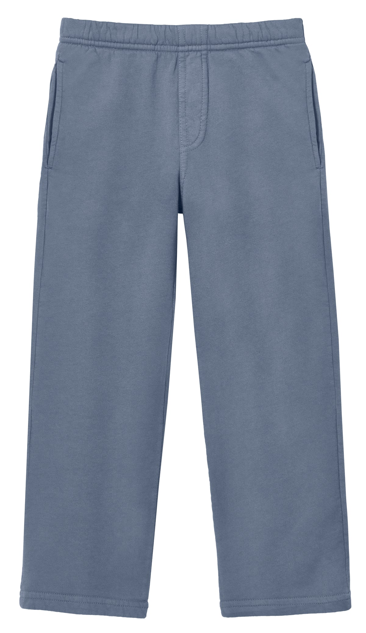 Boys Lightweight Soft Cotton  Fleece Straight Leg Pocket Pant | Concrete