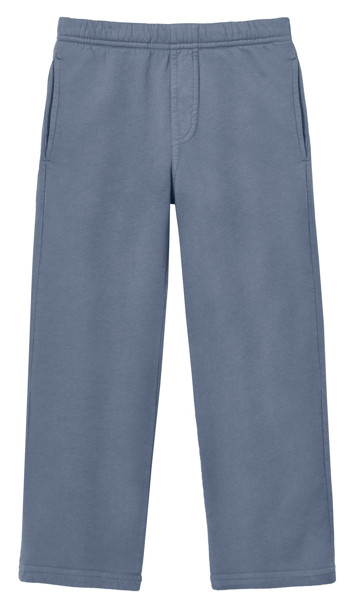 Boys Lightweight Soft Cotton Fleece Straight Leg Pocket Pant | Concrete