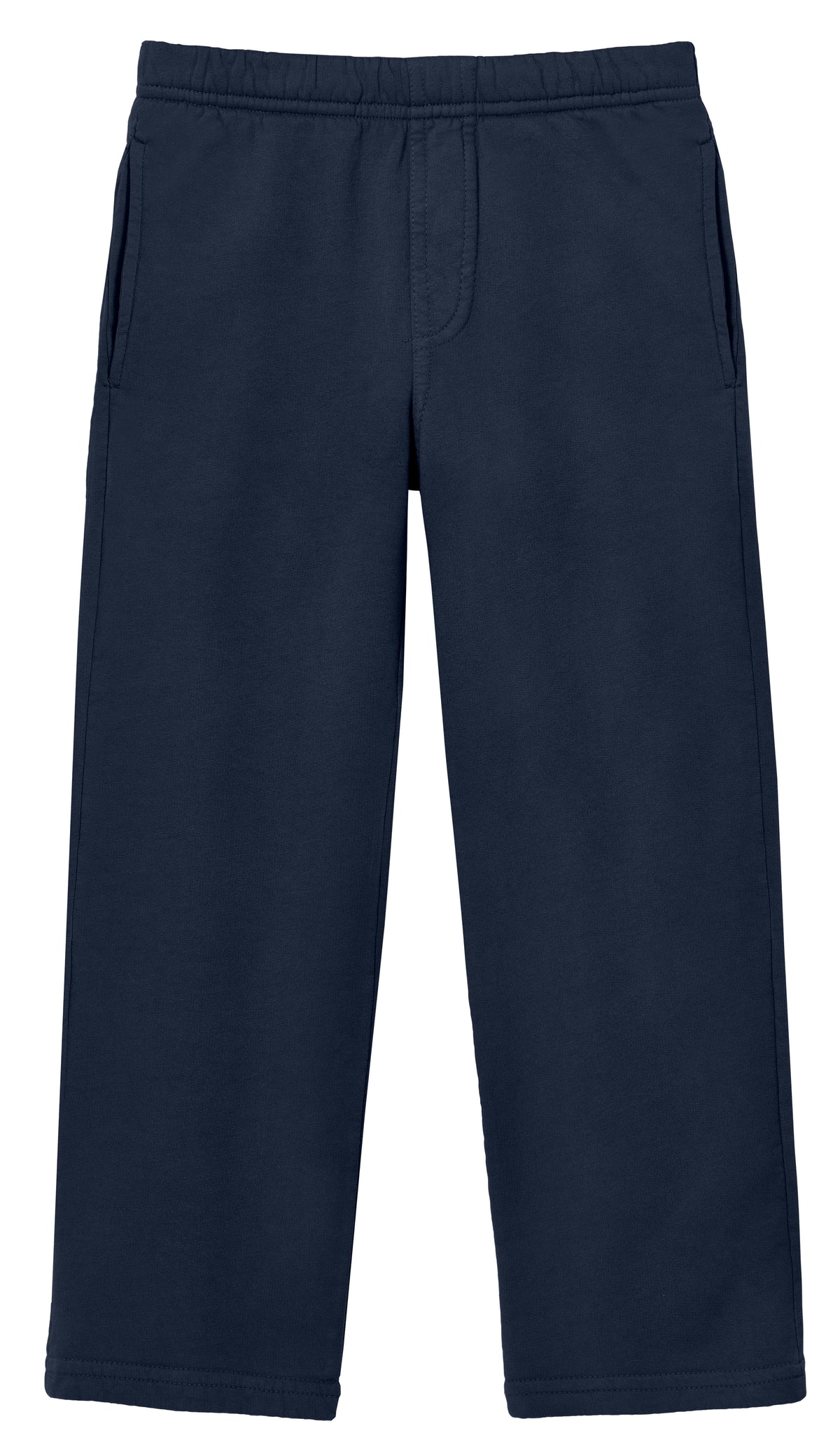 Boys Lightweight Soft Cotton  Fleece Straight Leg Pocket Pant | Dark Navy