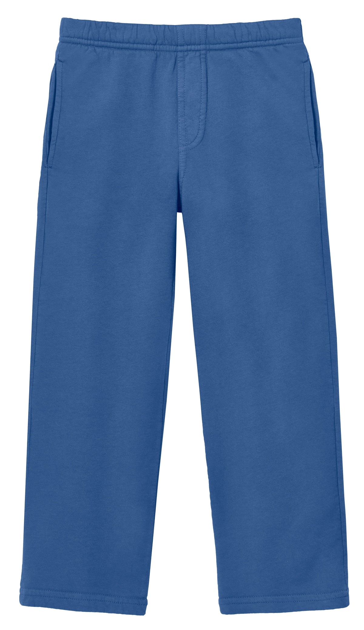 Boys Lightweight Soft Cotton Fleece Straight Leg Pocket Pant | Smurf