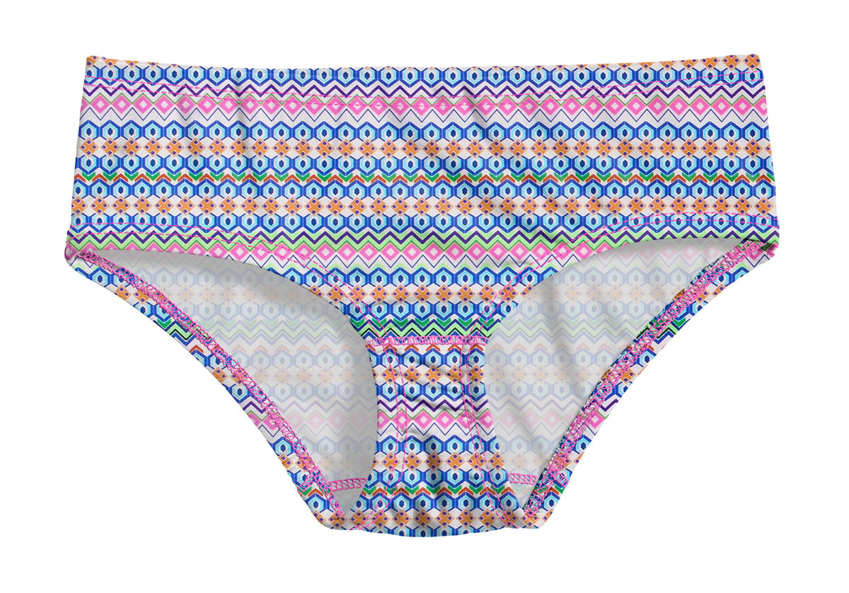 Girls UPF 50+ Printed Swim Briefs  | Fiesta Print