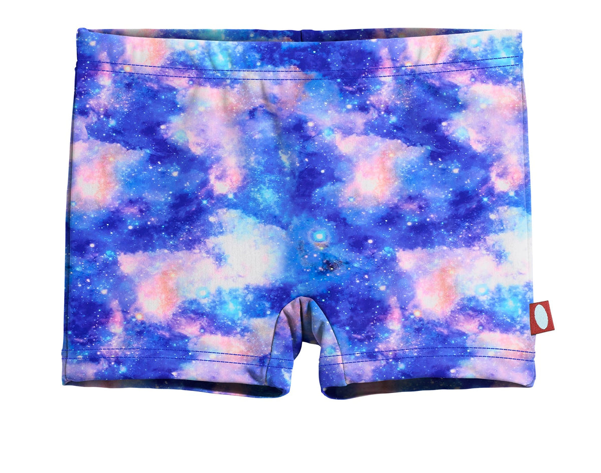 Girls UPF 50+ Printed Swim Boy Shorts | Galaxy Swim