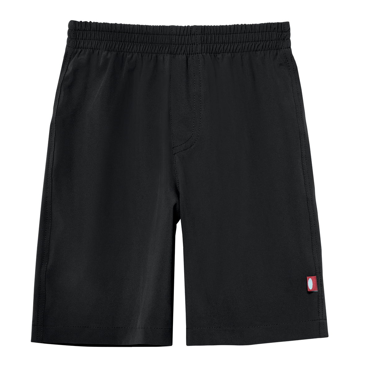 Boys UPF 50+ Soft Stretch Below the Knee Swim Board Shorts | Black