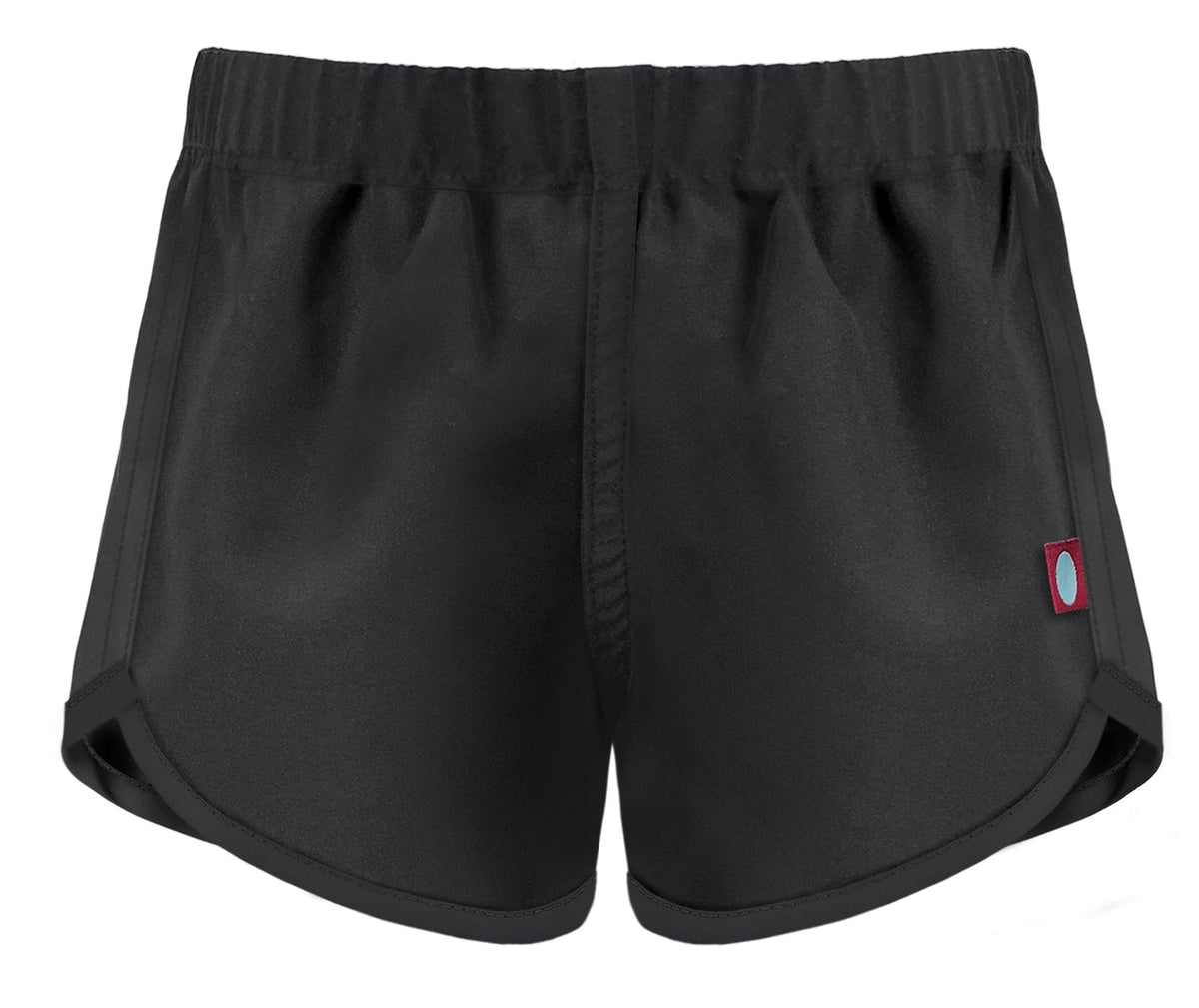 Girls UPF 50+ Swim/Camp Board Short | Black w. Matching Trim