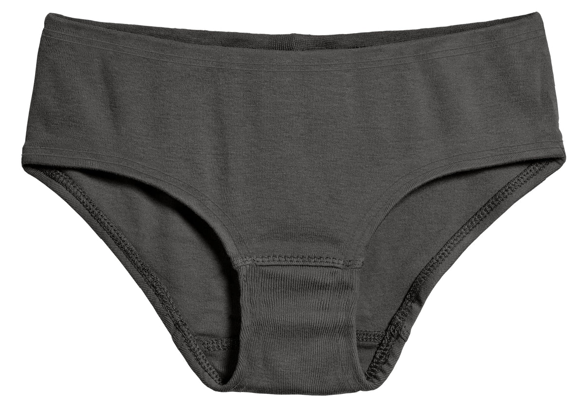 Girls Soft Cotton Brief | Charcoal