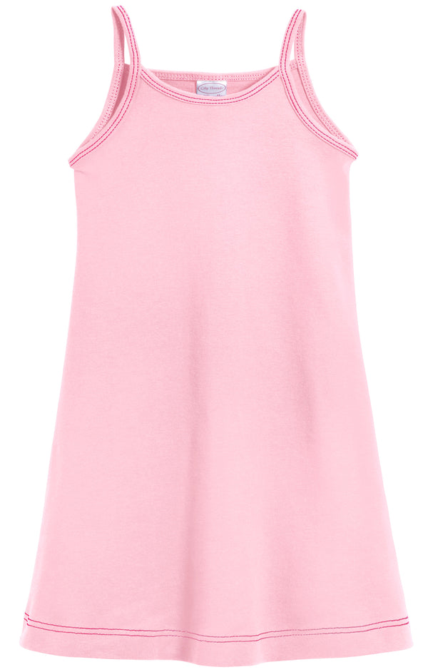 City Threads USA-Made Cotton Girls Soft Camisole Dress | Pink - 12-18M City Threads USA-Made Cotton Girls Soft Camisole Dress | Pink - 12-18M