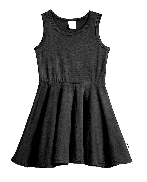 Girls Twirly Tank Dress | Black - Super Comfy Kids Clothing, 100% Cotton, Sensory Friendly, USA Made - City Threads, 16Y / Black Girls Twirly Tank Dress | Black - Super Comfy Kids Clothing, 100% Cotton, Sensory Friendly, USA Made - City Threads, 16Y / Black