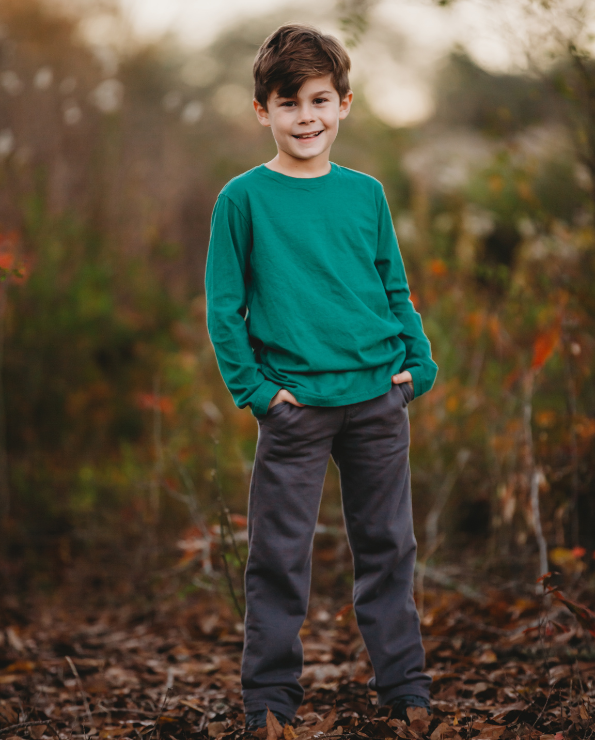 Boys Soft Cotton Jersey Long Sleeve Tee | Red
