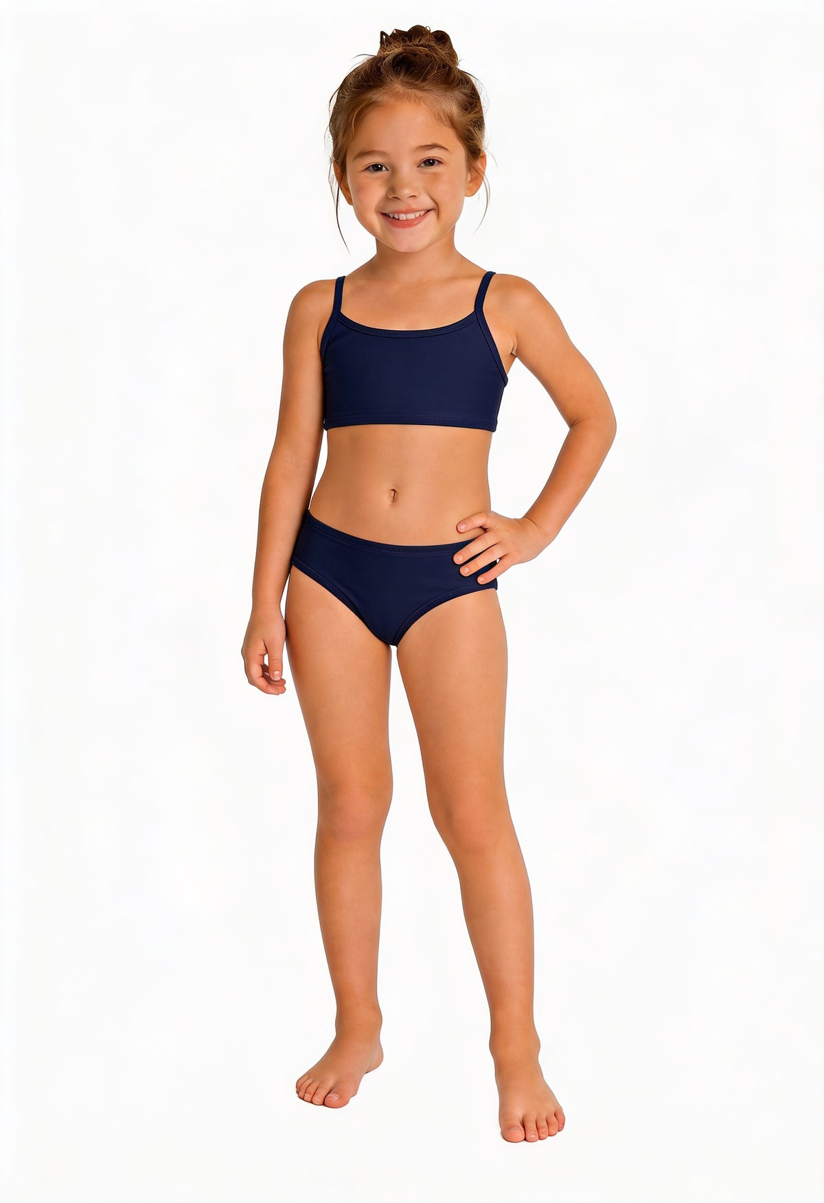 Girls UPF 50+ Bikini 2-Piece Swimsuit Set | Black