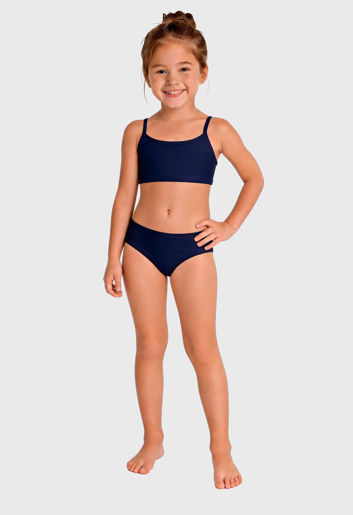 Girls UPF 50+ Bikini 2-Piece Swimsuit Set | Navy
