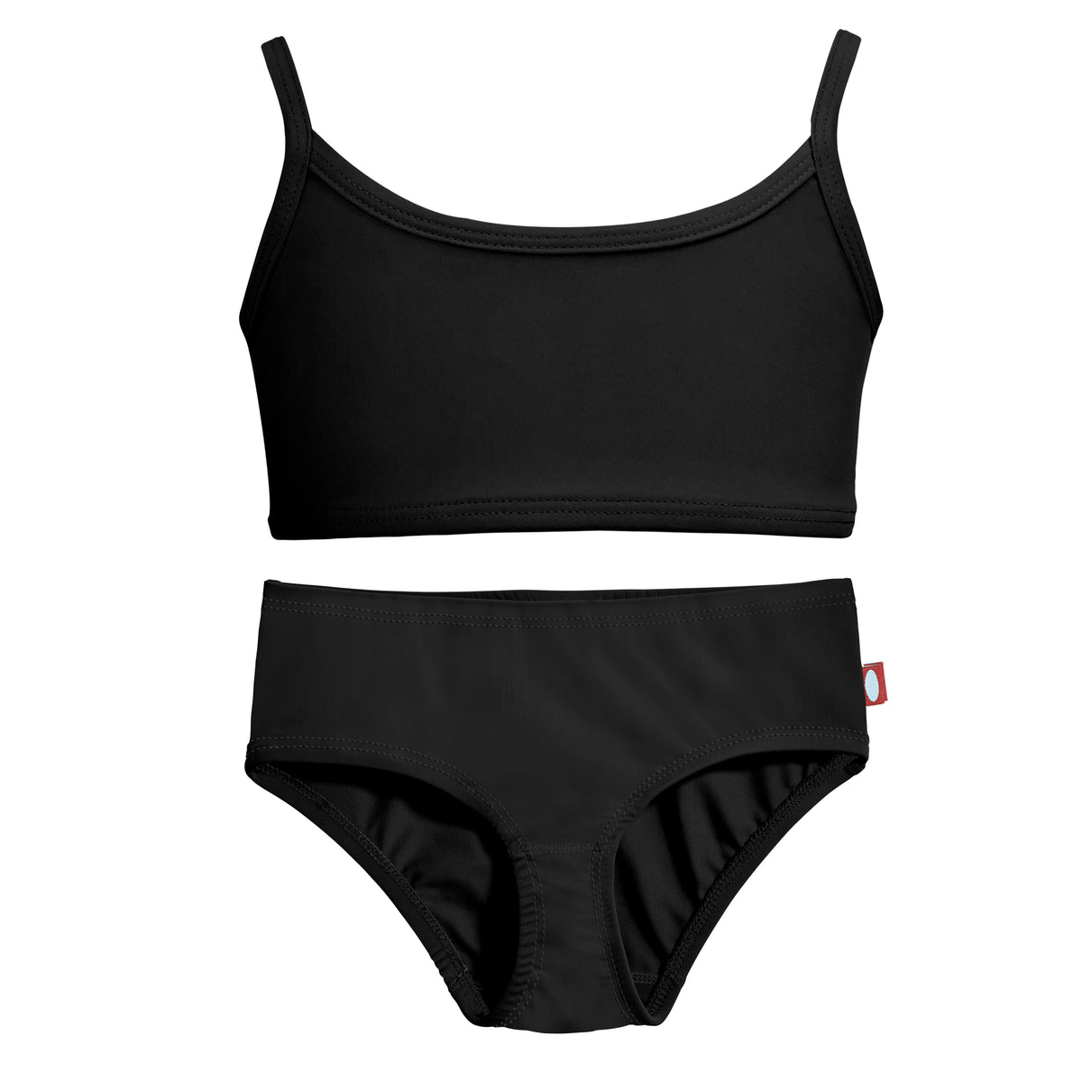 Girls UPF 50+ Bikini 2-Piece Swimsuit Set | Black