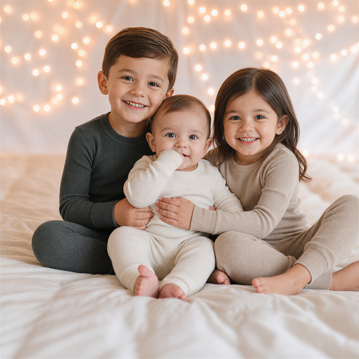 Boys Soft & Cozy Thermal 2-Piece Long Johns Cotton/Poly Blend | Sea w- Baby Blue Stitch