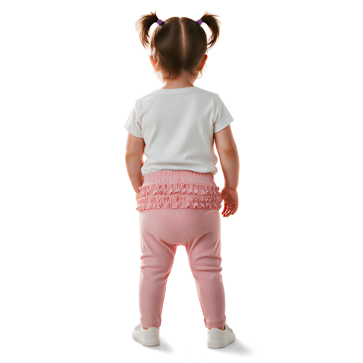 Baby Ruffle Butt Soft 100% Cotton Leggings | Pink