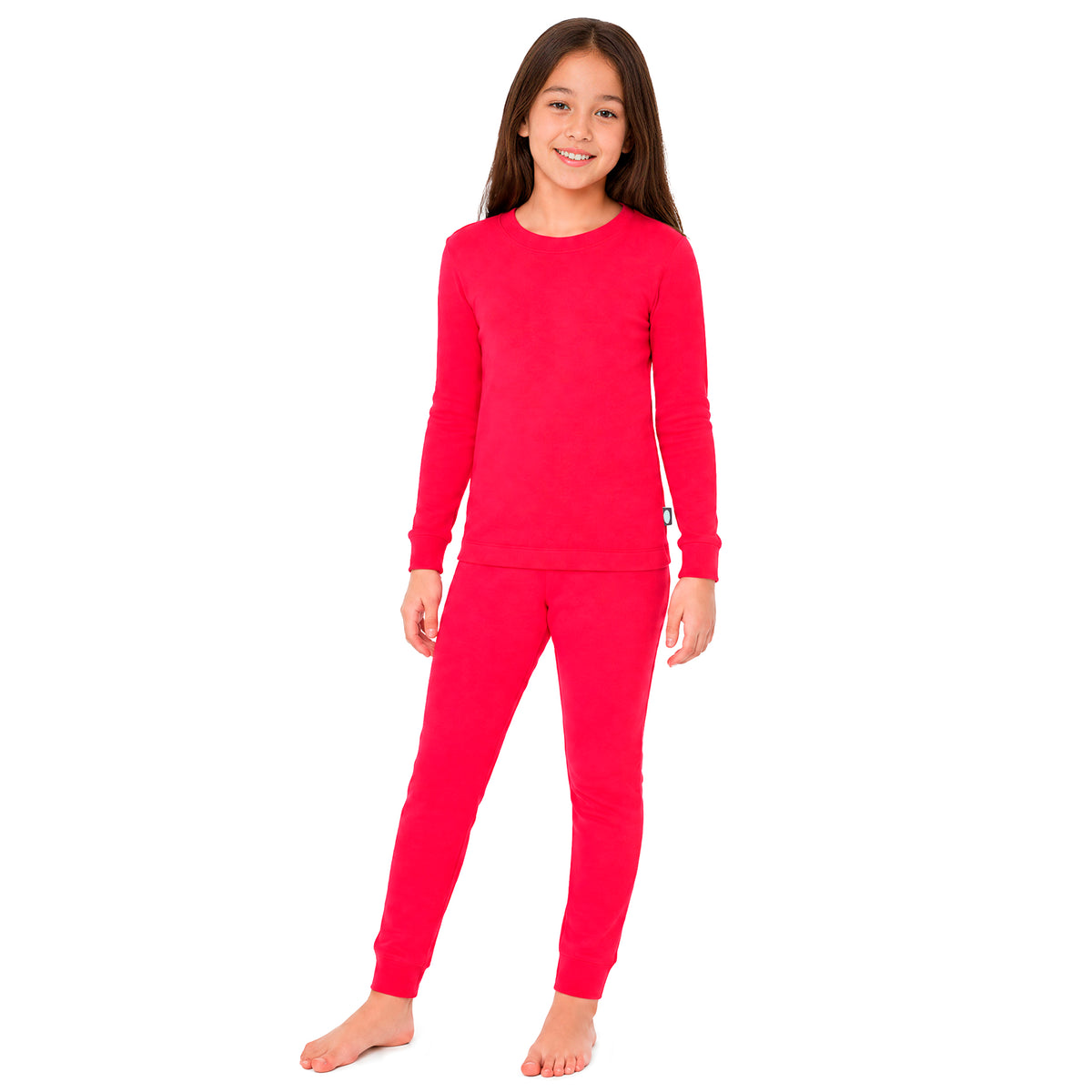 Boys and Girls Soft 100% Organic Cotton Snug Fit Pajama Sets  | Candy Apple