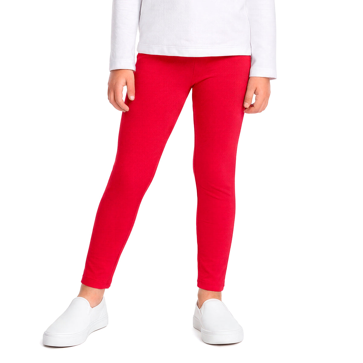 Girls Soft 100% Organic Cotton Leggings | Candy Apple