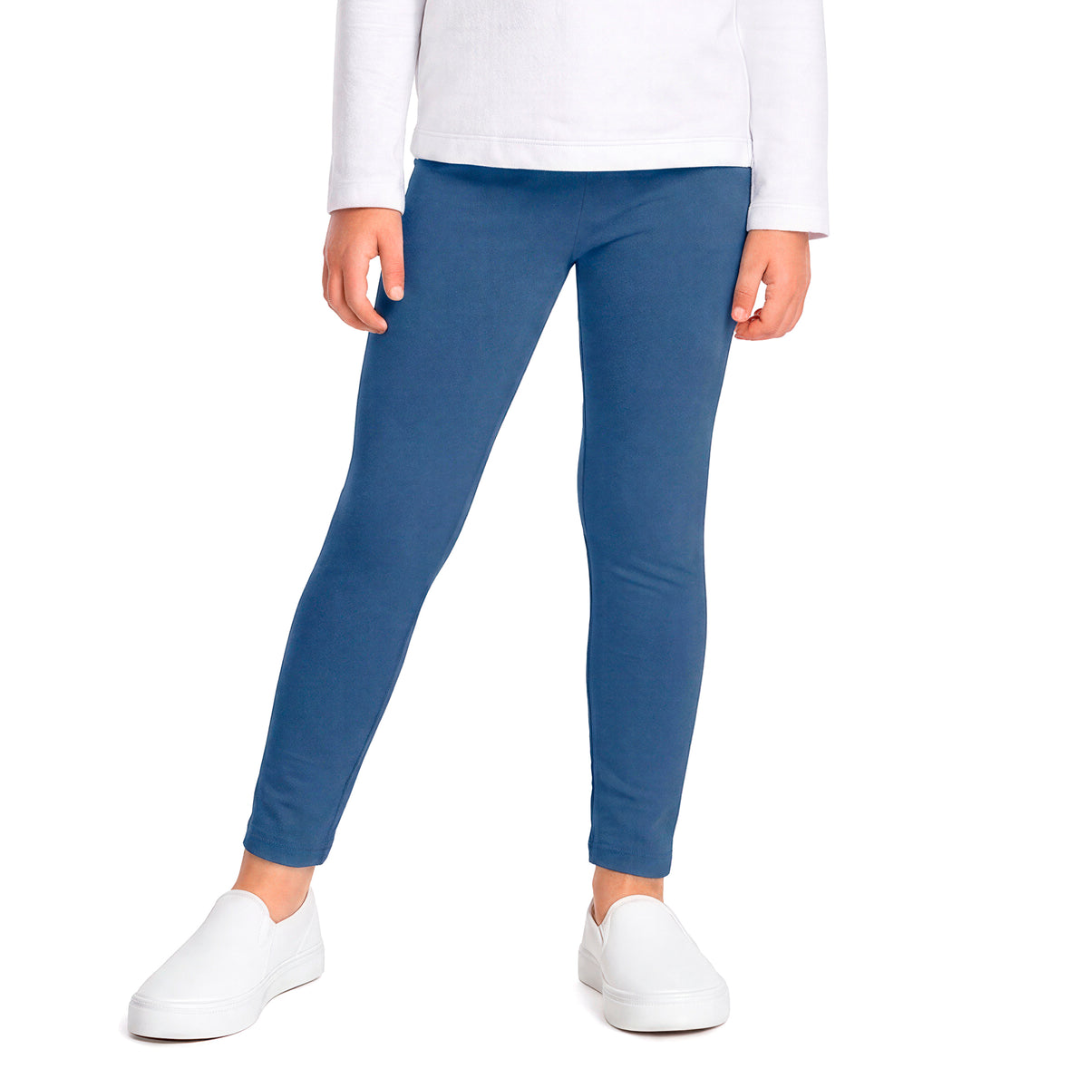 Girls Soft 100% Organic Cotton Leggings | Smurf