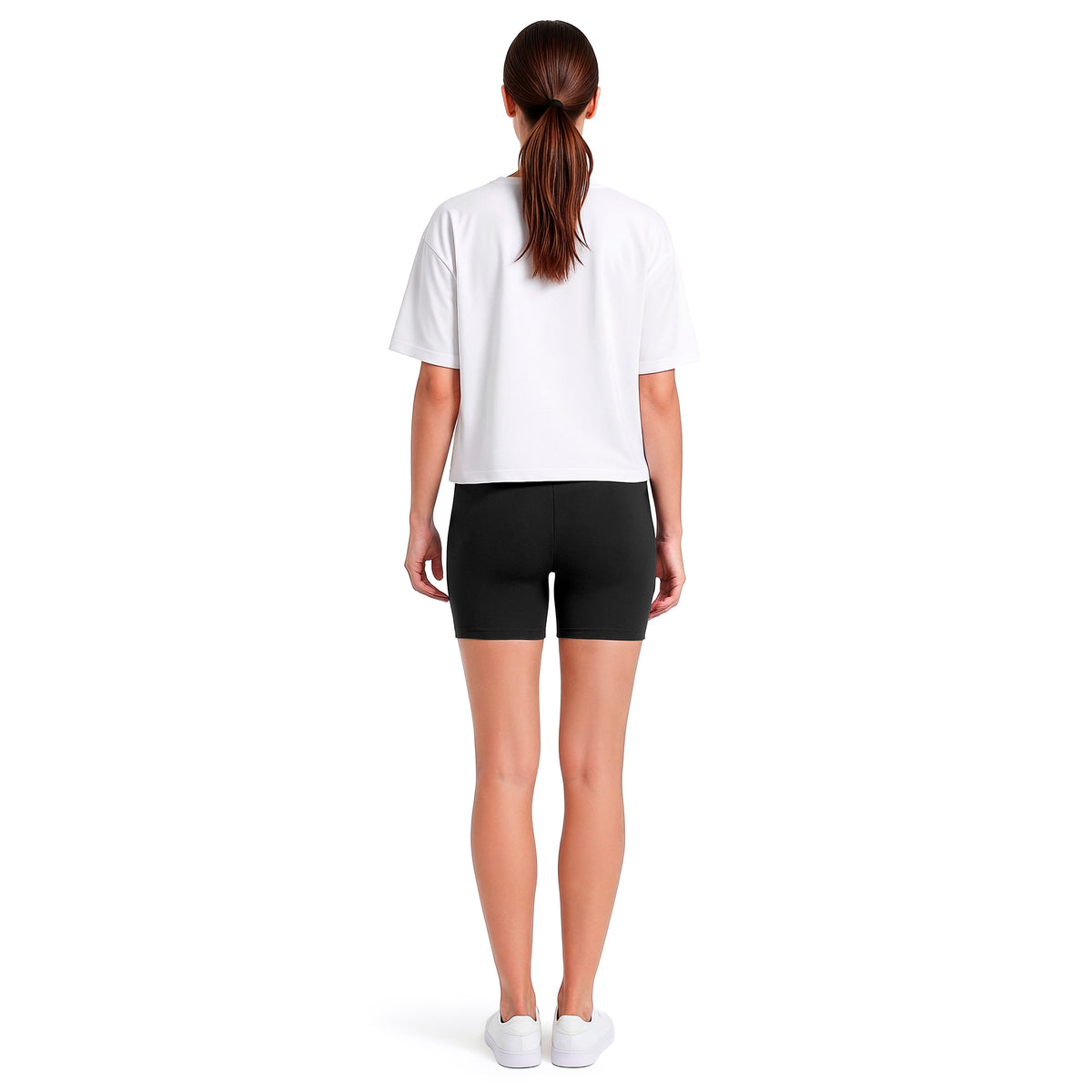 Women's Soft 100% Cotton Bike Short 5" Inseam | Black