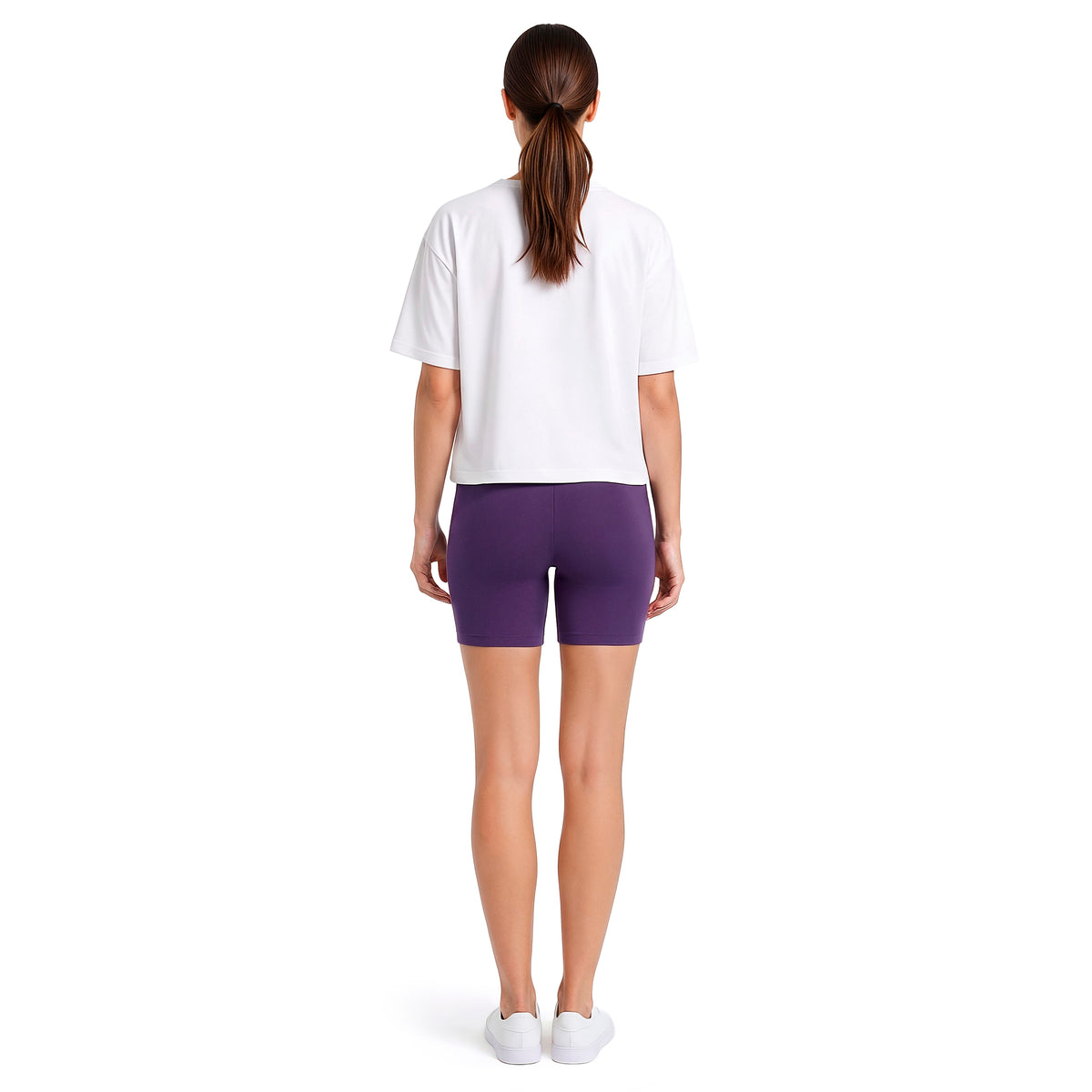 Women's Soft 100% Cotton Bike Short 5" Inseam | Purple