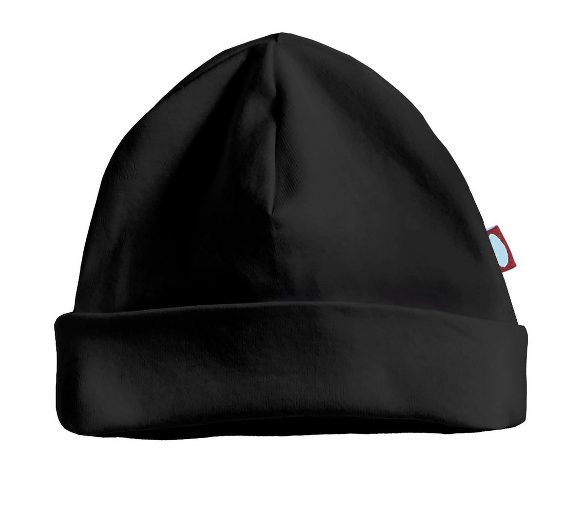 Super-Soft Organic Cotton Baby Rib Beanie Hat| Black