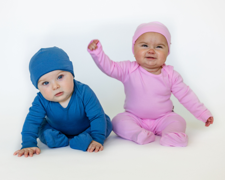 Super-Soft Organic Cotton Baby Rib Beanie Hat| Smurf