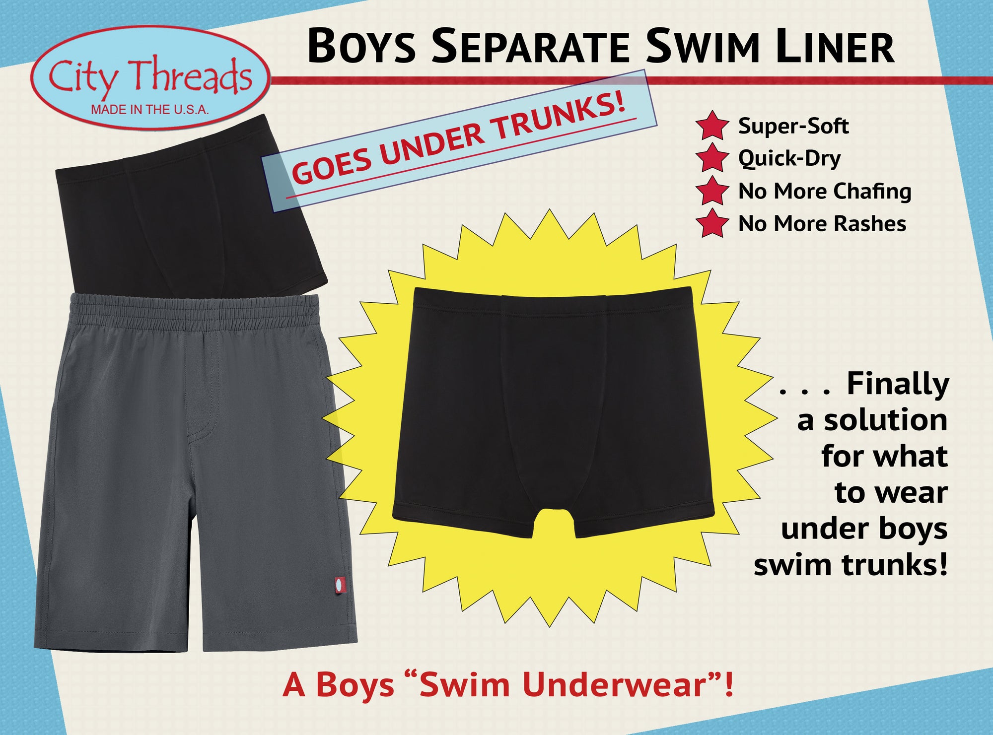 5 Reasons Why Our Boys Swim Liner Is A Game Changer - City Threads USA